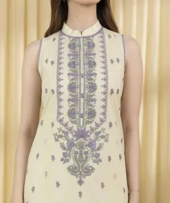 Discount Sapphire 3 Piece - Embroidered Lawn Suit Off WhiteDupatta