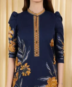 Discount Sapphire 3 Piece - Embroidered Lawn Suit BlueDupatta