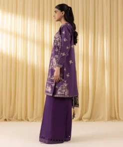 Clearance Sapphire 3 Piece - Embroidered Lawn Suit PurpleDupatta