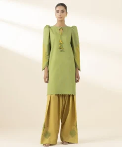 New Sapphire 2 Piece - Embroidered Lawn Suit GreenTrouser