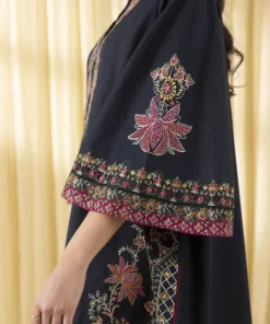 Fashion Sapphire 3 Piece - Embroidered Lawn Suit BlackDupatta
