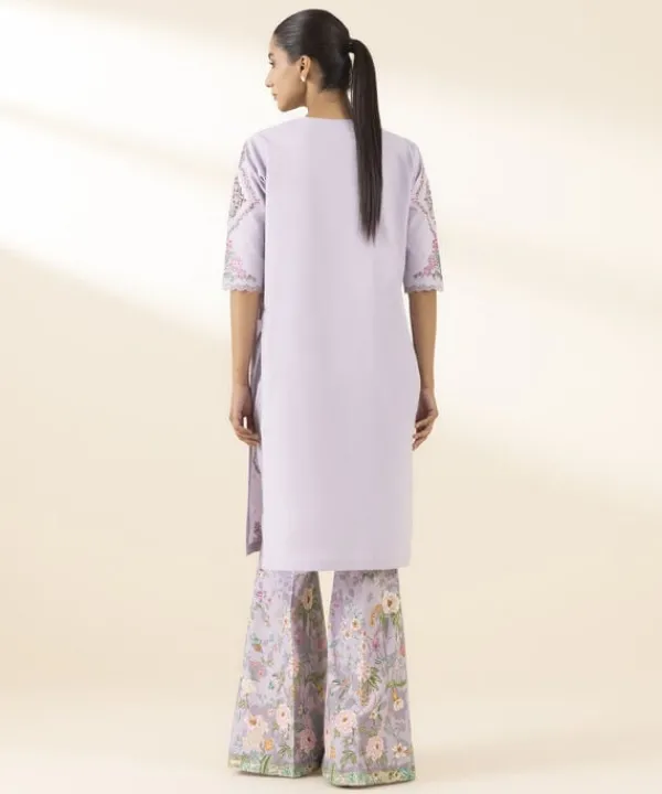Best Sapphire 2 Piece - Embroidered Lawn Suit LilacTrouser