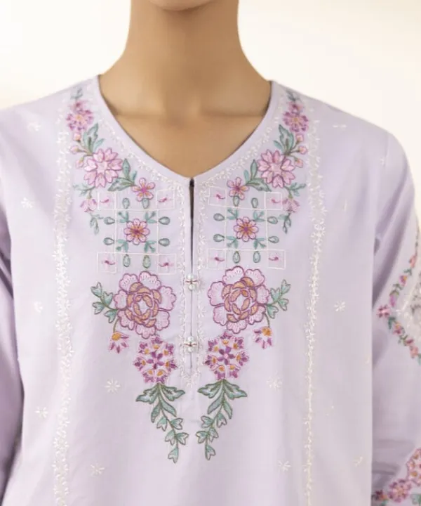 Best Sapphire 2 Piece - Embroidered Lawn Suit LilacTrouser