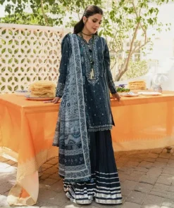 New Sapphire 3 Piece - Embroidered Lawn Suit BlueDupatta