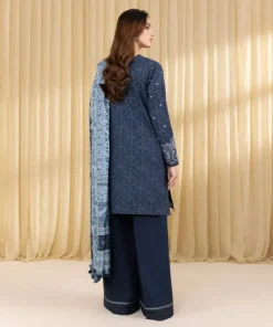 New Sapphire 3 Piece - Embroidered Lawn Suit BlueDupatta