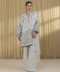 Fashion Sapphire 3 Piece - Embroidered Lawn Suit AquaDupatta