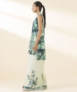 Sale Sapphire 2 Piece - Embroidered Lawn Suit Teal GreenTrouser