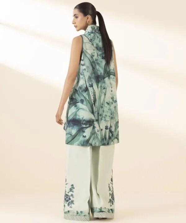 Sale Sapphire 2 Piece - Embroidered Lawn Suit Teal GreenTrouser