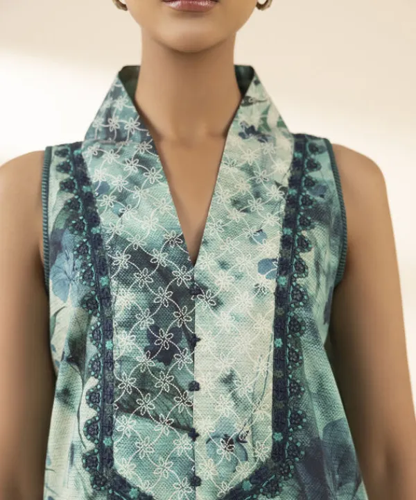 Sale Sapphire 2 Piece - Embroidered Lawn Suit Teal GreenTrouser