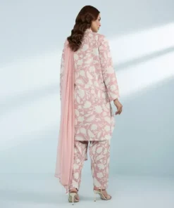Online Sapphire 3 Piece - Embroidered Lawn Suit Pink