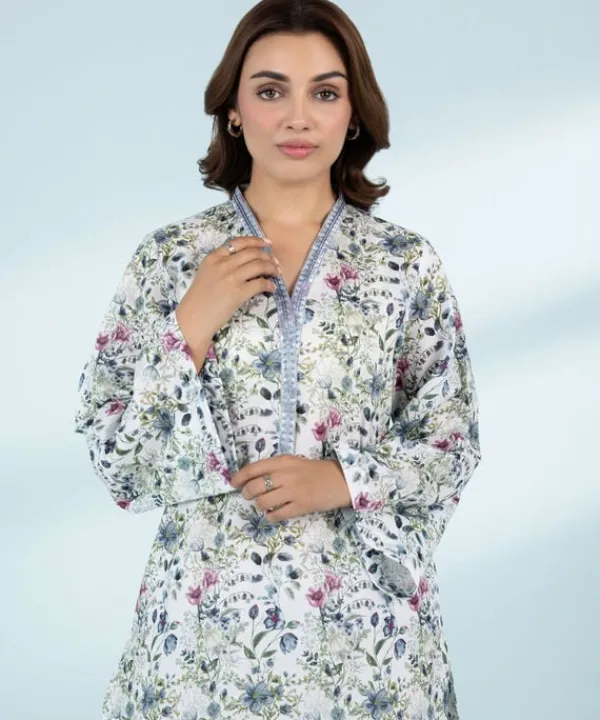 Fashion Sapphire 2 Piece - Embroidered Lawn Suit White