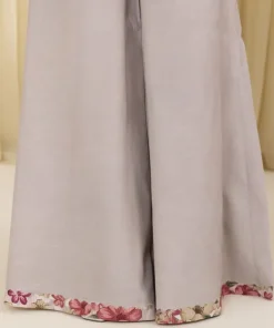 Best Sapphire 3 Piece - Embroidered Organza Suit GreyDupatta