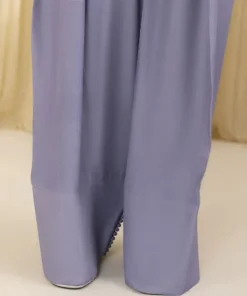 New Sapphire 3 Piece - Embroidered Raw Silk Suit Light PurpleDupatta