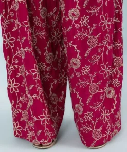 Online Sapphire 3 Piece - Embroidered Raw Silk Suit Pink
