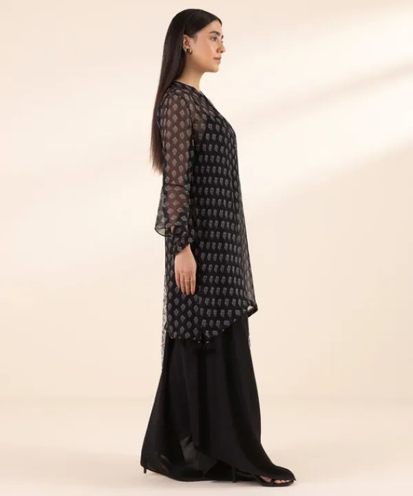 Outlet Sapphire 3 Piece - Printed Chiffon Suit