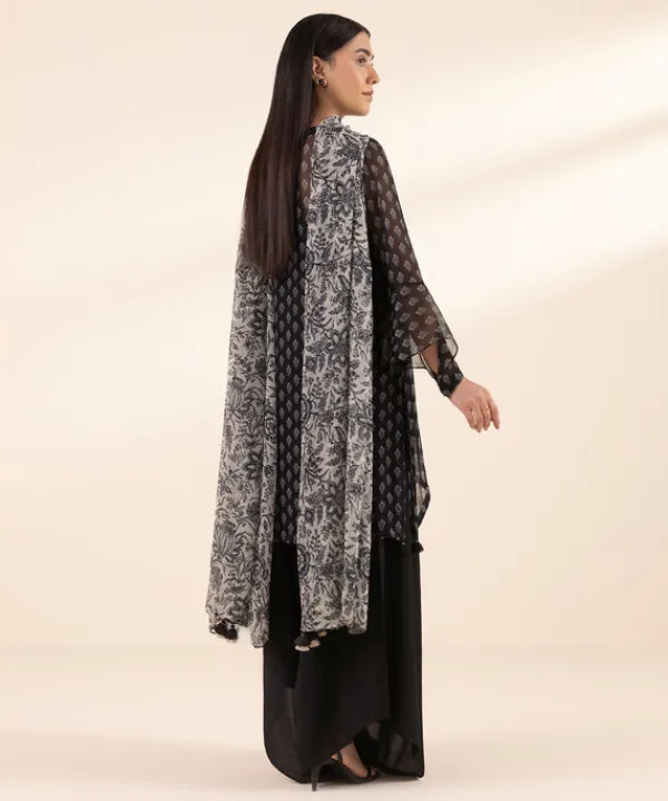 Outlet Sapphire 3 Piece - Printed Chiffon Suit