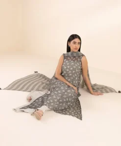 Clearance Sapphire 3 Piece - Printed Chiffon Suit