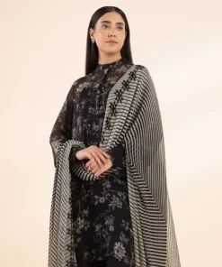 Hot Sapphire 3 Piece - Printed Chiffon Suit