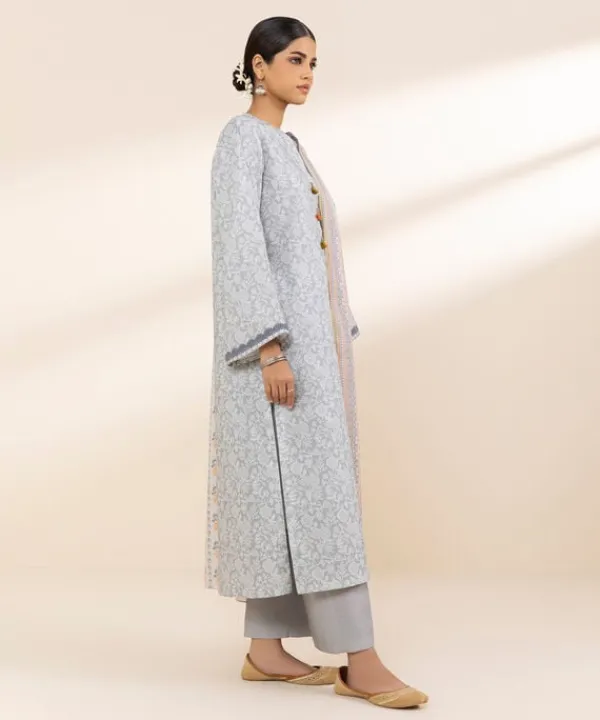 Outlet Sapphire 3 Piece - Printed Lawn Suit