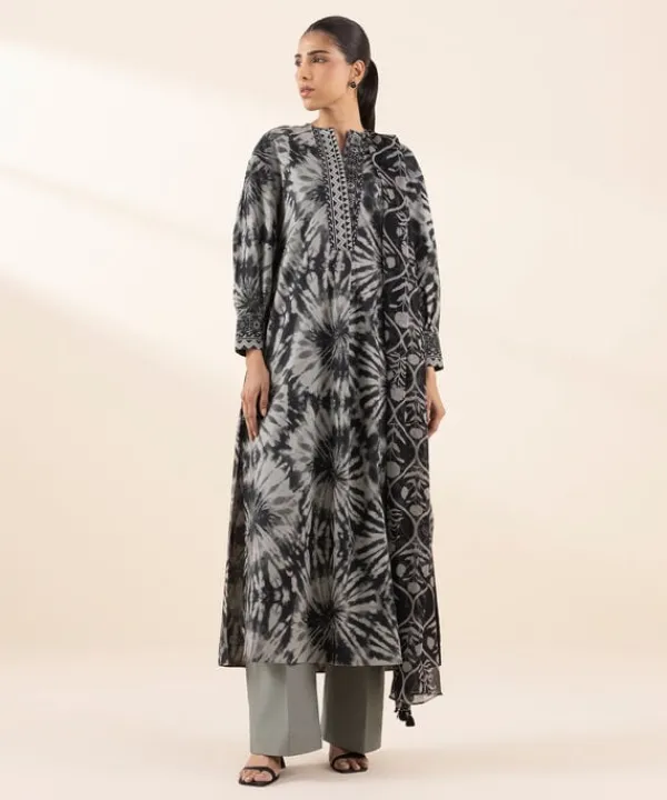 Outlet Sapphire 3 Piece - Printed Lawn Suit