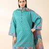 Hot Sapphire 3 Piece - Printed Lawn Suit