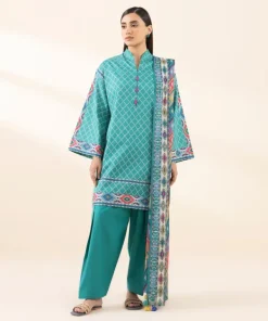 Hot Sapphire 3 Piece - Printed Lawn Suit