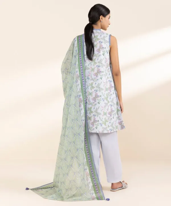 New Sapphire 3 Piece - Printed Lawn Suit