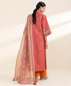 Hot Sapphire 3 Piece - Printed Lawn Suit