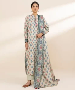 Hot Sapphire 3 Piece - Printed Lawn Suit