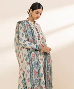 Hot Sapphire 3 Piece - Printed Lawn Suit