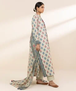 Hot Sapphire 3 Piece - Printed Lawn Suit
