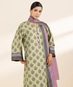 Hot Sapphire 3 Piece - Printed Lawn Suit