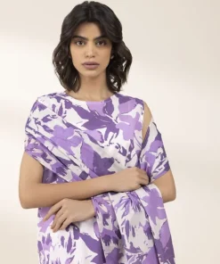 Hot Sapphire 3 Piece - Printed Lawn Suit PurpleDupatta