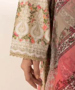 Sale Sapphire 3 Piece - Printed Lawn Suit BeigeDupatta