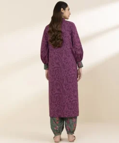 Hot Sapphire 2 Piece - Printed Lawn Suit MagentaTrouser