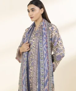 Sale Sapphire 3 Piece - Printed Lawn Suit CoralDupatta