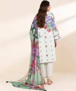 Fashion Sapphire 3 Piece - Printed Lawn Suit OffwhiteDupatta
