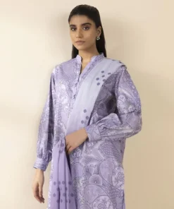 Discount Sapphire 3 Piece - Printed Lawn Suit LilacDupatta