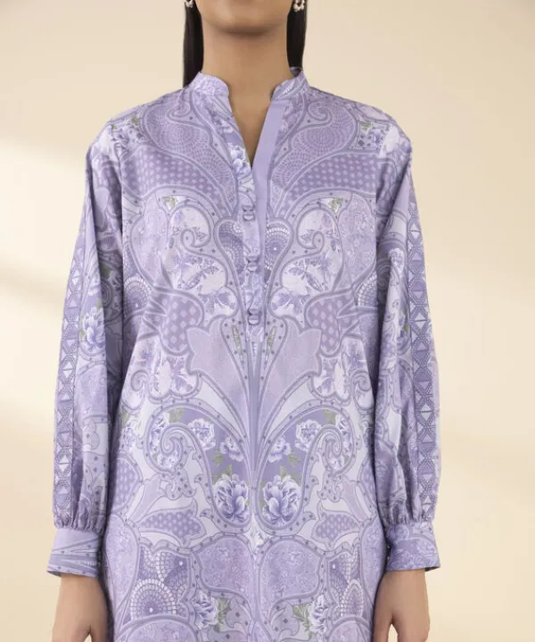 Discount Sapphire 3 Piece - Printed Lawn Suit LilacDupatta