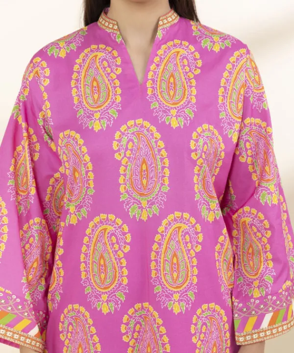Online Sapphire 3 Piece - Printed Lawn Suit PinkDupatta