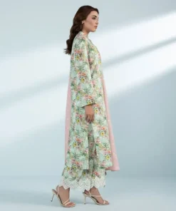 Online Sapphire 3 Piece - Printed Lawn Suit Green