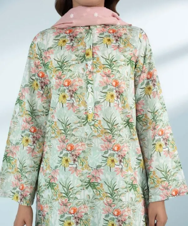 Online Sapphire 3 Piece - Printed Lawn Suit Green