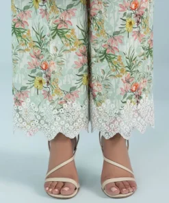 Online Sapphire 3 Piece - Printed Lawn Suit Green