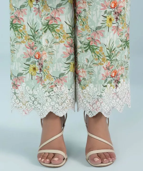 Online Sapphire 3 Piece - Printed Lawn Suit Green