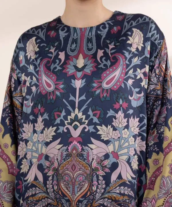 Best Sapphire 3 Piece - Printed Silk Suit