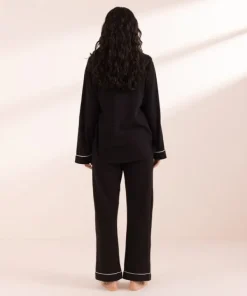 Outlet Sapphire Jersey PJ Set Black