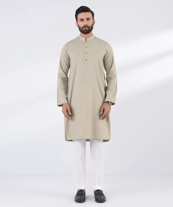 Fashion Sapphire Blended Jacquard Kurta - Slim Fit