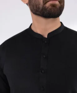 Clearance Sapphire Blended Jacquard Kurta - Slim Fit
