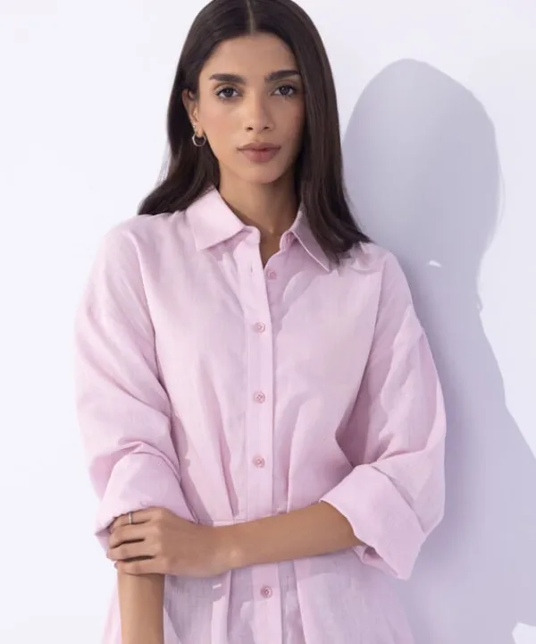 Sale Sapphire Blended Linen Dress Lilac