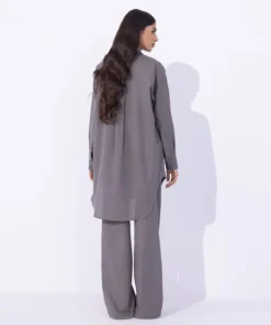 Online Sapphire Blended Linen Shirt Grey